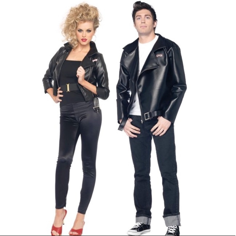 Danny& Sandy Grease leather jacket costume S/L